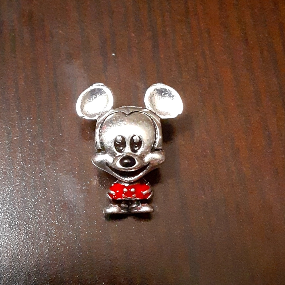 Mickey mouse silver charm